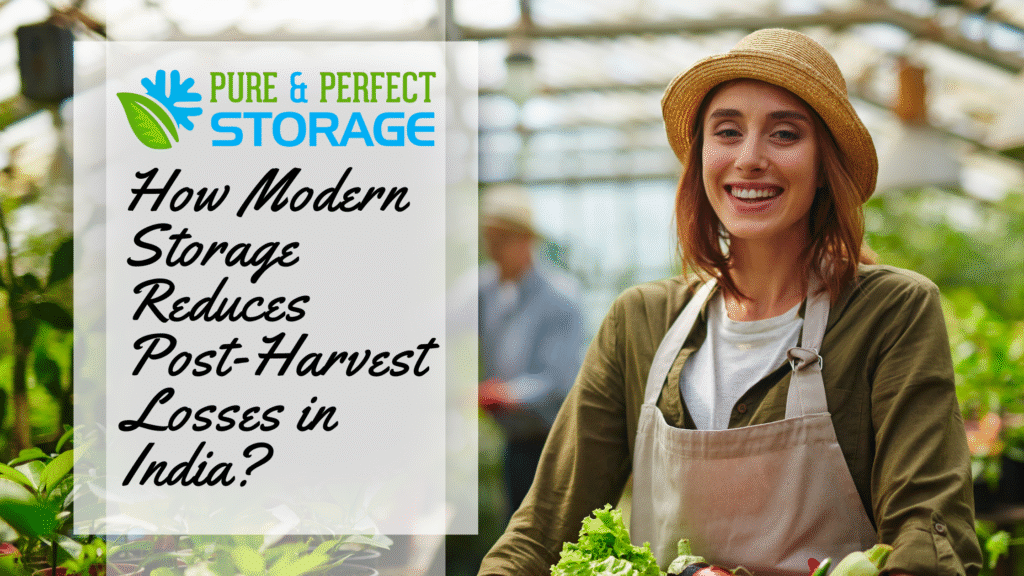 Discover how modern storage like cold facilities & silos cuts India's post-harvest losses by up to 98%, boosting food security & farmer incomes, despite challenges like high costs.